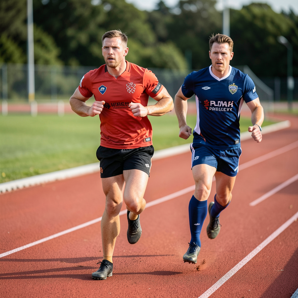 Welsh Olympic sprinter Jeremiah Azu faces rugby winger Louis Rees-Zammit in speed test